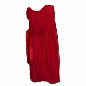 Formal red strapless dress